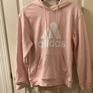 Adidas Light Pink Hoodie with Logo